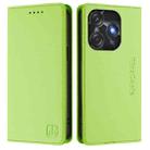 For Tecno Spark 10C / 10 4G RC01 Dual-Folded Magnetic Suction RFID Leather Phone Case(Grass Green) - 2