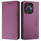 For Tecno Spark 10C / 10 4G RC01 Dual-Folded Magnetic Suction RFID Leather Phone Case(Violet) - 2