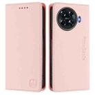 For Tecno Spark 20 Pro+ 4G RC01 Dual-Folded Magnetic Suction RFID Leather Phone Case(Pink) - 2