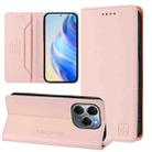 For Tecno Spark 20 Pro 5G RC01 Dual-Folded Magnetic Suction RFID Leather Phone Case(Pink) - 1