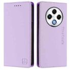 For Tecno Spark 30 4G RC01 Dual-Folded Magnetic Suction RFID Leather Phone Case(Light Purple) - 2