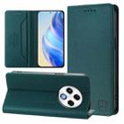 For Tecno Spark 30 4G RC01 Dual-Folded Magnetic Suction RFID Leather Phone Case(Dark Green) - 1