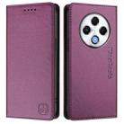 For Tecno Spark 30 4G RC01 Dual-Folded Magnetic Suction RFID Leather Phone Case(Violet) - 2