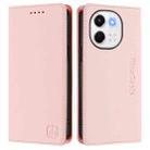 For Tecno Spark 30 5G / Pova 6 Neo 5G RC01 Dual-Folded Magnetic Suction RFID Leather Phone Case(Pink) - 2