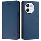 For Tecno Spark 30 5G / Pova 6 Neo 5G RC01 Dual-Folded Magnetic Suction RFID Leather Phone Case(Dark Blue) - 2