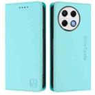 For Tecno Spark 30 Pro 4G RC01 Dual-Folded Magnetic Suction RFID Leather Phone Case(Mint Green) - 2