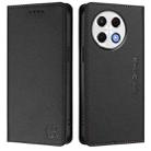 For Tecno Spark 30 Pro 4G RC01 Dual-Folded Magnetic Suction RFID Leather Phone Case(Black) - 2