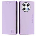 For Tecno Spark 30 Pro 4G RC01 Dual-Folded Magnetic Suction RFID Leather Phone Case(Light Purple) - 2