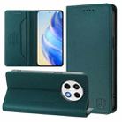 For Tecno Spark 30 Pro 4G RC01 Dual-Folded Magnetic Suction RFID Leather Phone Case(Dark Green) - 1