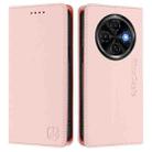 For Tecno Spark 30C RC01 Dual-Folded Magnetic Suction RFID Leather Phone Case(Pink) - 2