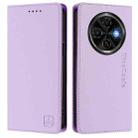 For Tecno Spark 30C RC01 Dual-Folded Magnetic Suction RFID Leather Phone Case(Light Purple) - 2