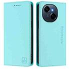 For Tecno Spark GO 1 / 2025 / Pop 9 RC01 Dual-Folded Magnetic Suction RFID Leather Phone Case(Mint Green) - 2