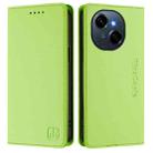 For Tecno Spark GO 1 / 2025 / Pop 9 RC01 Dual-Folded Magnetic Suction RFID Leather Phone Case(Grass Green) - 2