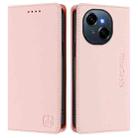 For Tecno Spark GO 1 / 2025 / Pop 9 RC01 Dual-Folded Magnetic Suction RFID Leather Phone Case(Pink) - 2