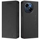 For Tecno Spark GO 1 / 2025 / Pop 9 RC01 Dual-Folded Magnetic Suction RFID Leather Phone Case(Black) - 2