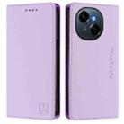 For Tecno Spark GO 1 / 2025 / Pop 9 RC01 Dual-Folded Magnetic Suction RFID Leather Phone Case(Light Purple) - 2