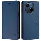 For Tecno Spark GO 1 / 2025 / Pop 9 RC01 Dual-Folded Magnetic Suction RFID Leather Phone Case(Dark Blue) - 2