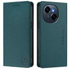 For Tecno Spark GO 1 / 2025 / Pop 9 RC01 Dual-Folded Magnetic Suction RFID Leather Phone Case(Dark Green) - 2