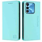 For Tecno Spark GO 2022 / 8C / 9 RC01 Dual-Folded Magnetic Suction RFID Leather Phone Case(Mint Green) - 2