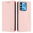 For Tecno Spark GO 2022 / 8C / 9 RC01 Dual-Folded Magnetic Suction RFID Leather Phone Case(Pink) - 2