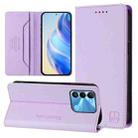 For Tecno Spark GO 2022 / 8C / 9 RC01 Dual-Folded Magnetic Suction RFID Leather Phone Case(Light Purple) - 1