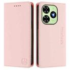 For Tecno Spark GO 2024 4G RC01 Dual-Folded Magnetic Suction RFID Leather Phone Case(Pink) - 2