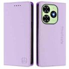 For Tecno Spark GO 2024 4G RC01 Dual-Folded Magnetic Suction RFID Leather Phone Case(Light Purple) - 2