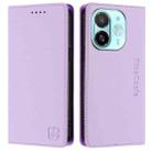 For Tecno Spark 30C 5G / Pop 9 5G RC01 Dual-Folded Magnetic Suction RFID Leather Phone Case(Light Purple) - 2