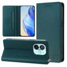 For Tecno Spark 30C 5G / Pop 9 5G RC01 Dual-Folded Magnetic Suction RFID Leather Phone Case(Dark Green) - 1