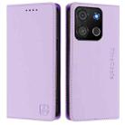 For itel A05s RC01 Dual-Folded Magnetic Suction RFID Leather Phone Case(Light Purple) - 2