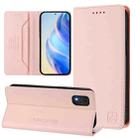 For itel A23 Pro / A17 / Tecno Pop 5 RC01 Dual-Folded Magnetic Suction RFID Leather Phone Case(Pink) - 1