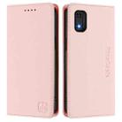 For itel A23 Pro / A17 / Tecno Pop 5 RC01 Dual-Folded Magnetic Suction RFID Leather Phone Case(Pink) - 2