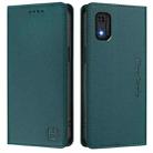 For itel A23 Pro / A17 / Tecno Pop 5 RC01 Dual-Folded Magnetic Suction RFID Leather Phone Case(Dark Green) - 2