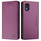 For itel A23 Pro / A17 / Tecno Pop 5 RC01 Dual-Folded Magnetic Suction RFID Leather Phone Case(Violet) - 2