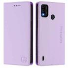 For itel A48 RC01 Dual-Folded Magnetic Suction RFID Leather Phone Case(Light Purple) - 2