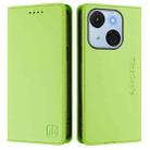 For itel A50C RC01 Dual-Folded Magnetic Suction RFID Leather Phone Case(Grass Green) - 2