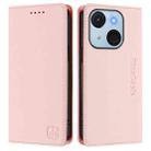 For itel A50C RC01 Dual-Folded Magnetic Suction RFID Leather Phone Case(Pink) - 2