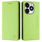 For itel A70 RC01 Dual-Folded Magnetic Suction RFID Leather Phone Case(Grass Green) - 2