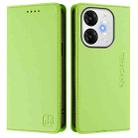 For itel A80 4G RC01 Dual-Folded Magnetic Suction RFID Leather Phone Case(Grass Green) - 2