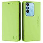 For itel P38 / S17 / Vision 3 RC01 Dual-Folded Magnetic Suction RFID Leather Phone Case(Grass Green) - 2