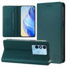 For itel P38 / S17 / Vision 3 RC01 Dual-Folded Magnetic Suction RFID Leather Phone Case(Dark Green) - 1