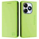 For itel P55 4G / Infinix Smart 8 RC01 Dual-Folded Magnetic Suction RFID Leather Phone Case(Grass Green) - 2