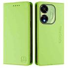 For itel P55 5G RC01 Dual-Folded Magnetic Suction RFID Leather Phone Case(Grass Green) - 2