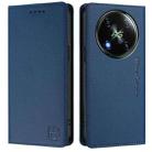 For itel RS4 / S666LN RC01 Dual-Folded Magnetic Suction RFID Leather Phone Case(Dark Blue) - 2