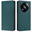 For itel RS4 / S666LN RC01 Dual-Folded Magnetic Suction RFID Leather Phone Case(Dark Green) - 2