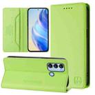 For itel S17 / S661W / Vision 3 RC01 Dual-Folded Magnetic Suction RFID Leather Phone Case(Grass Green) - 1