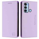 For itel S17 / S661W / Vision 3 RC01 Dual-Folded Magnetic Suction RFID Leather Phone Case(Light Purple) - 2