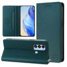 For itel S17 / S661W / Vision 3 RC01 Dual-Folded Magnetic Suction RFID Leather Phone Case(Dark Green) - 1