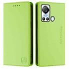 For itel S18 / Vision 5 RC01 Dual-Folded Magnetic Suction RFID Leather Phone Case(Grass Green) - 2