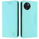 For itel S23 / S665L RC01 Dual-Folded Magnetic Suction RFID Leather Phone Case(Mint Green) - 2